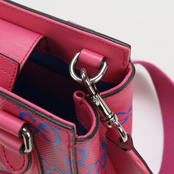 GUCCI Mini 2WAY GG emboss 696010 Tote Bag leather Women