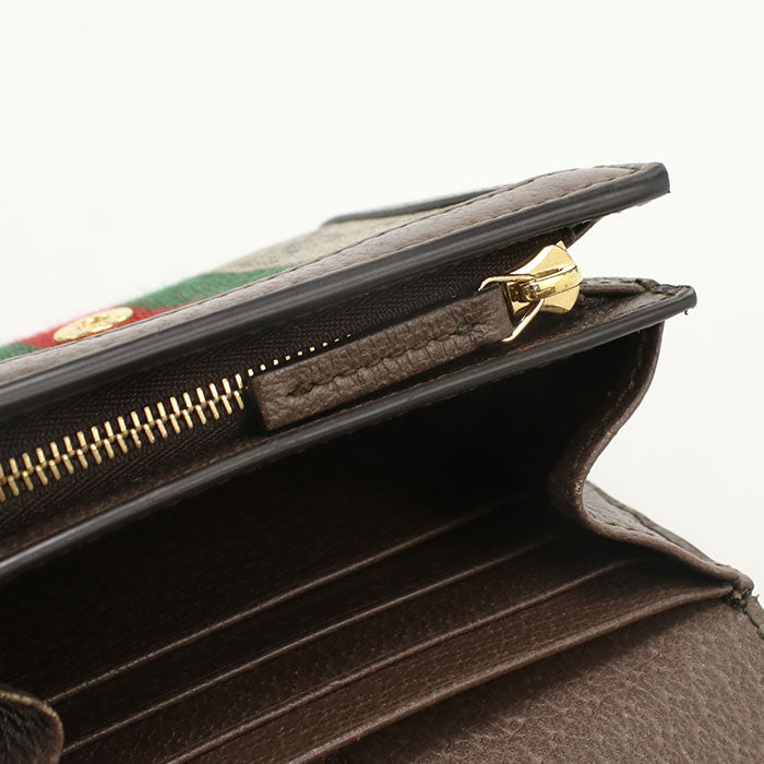 GUCCI GG Card Case wallet Ofidia 598662 Folded wallet PVC/leather Women