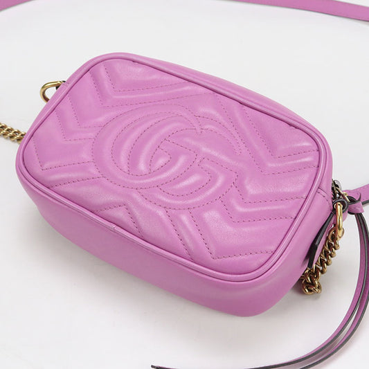 GUCCI Mini camera bag GG Marmont 448065 Diagonal shoulder bag Shoulder Bag leather Women