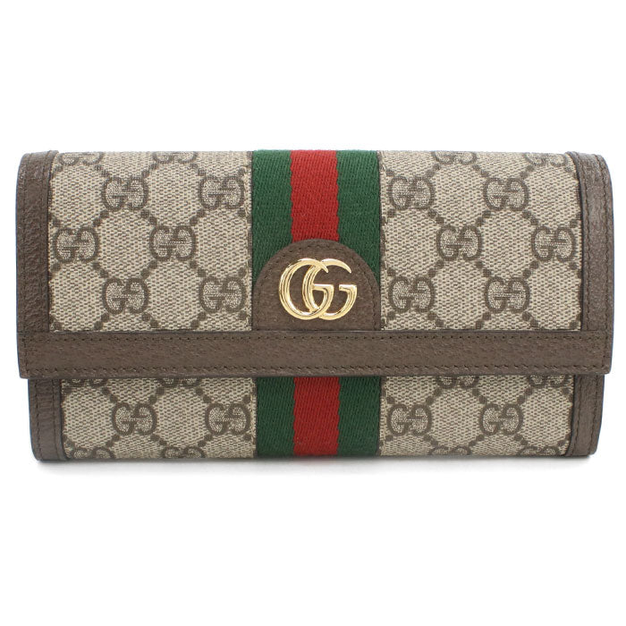GUCCI GG Continental Wallet Ofidia 523153 Long wallet with double fold coin purse PVC/leather Women