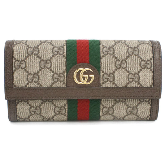 GUCCI GG Continental Wallet Ofidia 523153 Long wallet with double fold coin purse PVC/leather Women