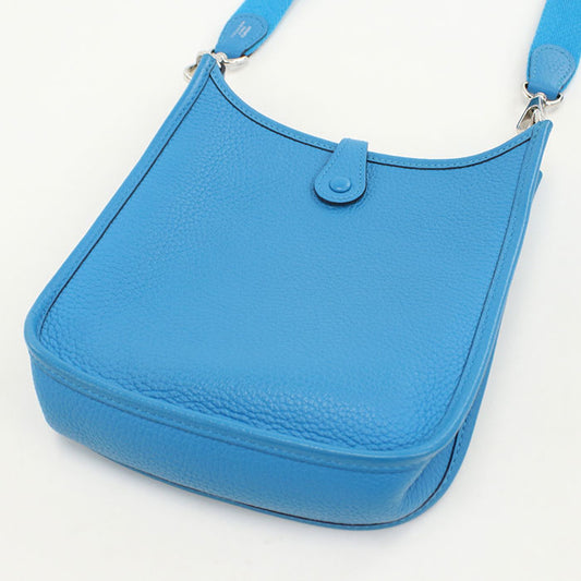 HERMES Evelyn TPM Diagonal Shoulder bag Taurillon Clemence Blue Frida Women
