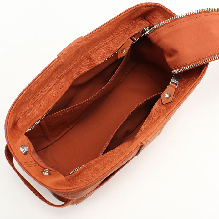 HERMES Second Creche de Toilette GM Acapulco business bag Towal chevron unisex