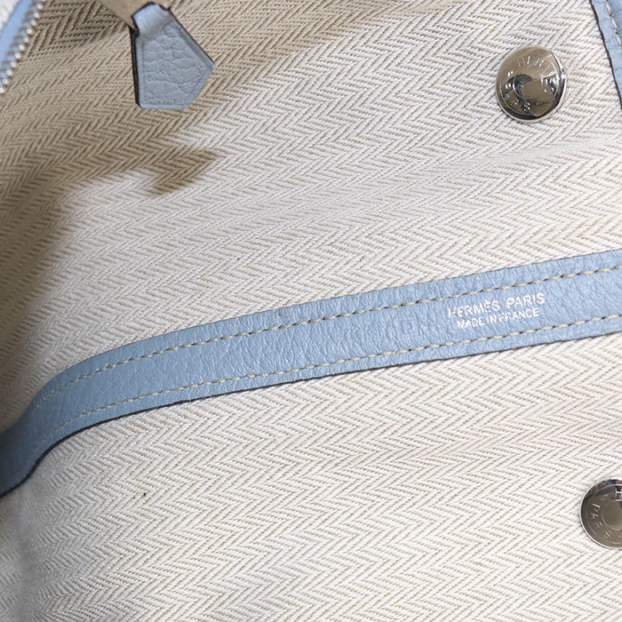 HERMES Garden party PM Tote bag / Vash country Blue orchid Women