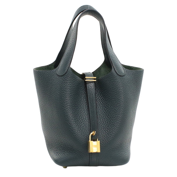 HERMES Picotan Lock PM Handbag Taurillon Clemence Women