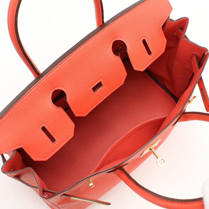 HERMES Birkin 30 Handbag / Epsom Rose Jaipur Women