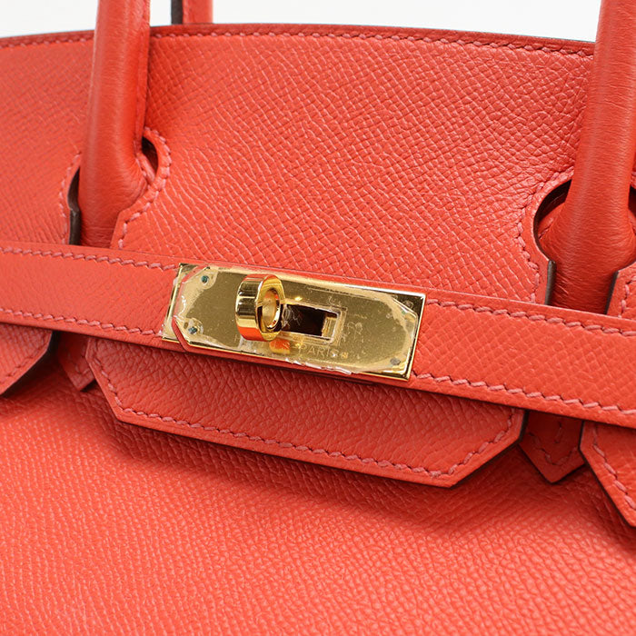HERMES Birkin 30 Handbag / Epsom Rose Jaipur Women