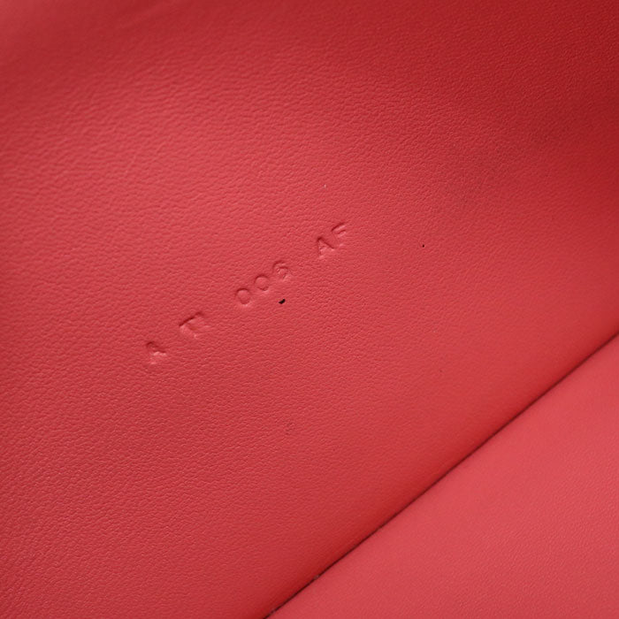 HERMES Dogon Long Long wallet with double fold coin purse Evercolor Rose azare Women's