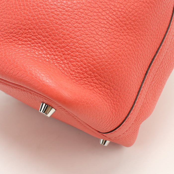 HERMES Picotan Lock PM Handbag Taurillon Clemence Rose Texas Women