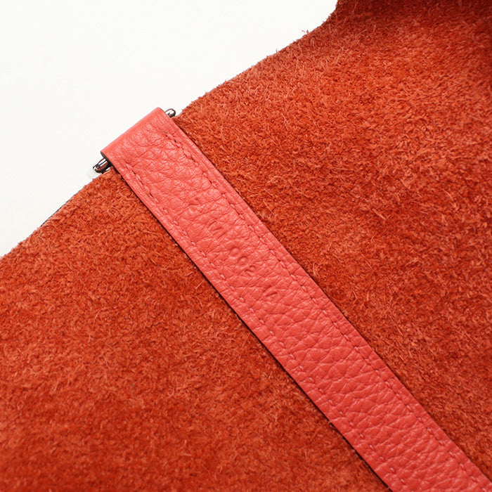 HERMES Picotan Lock PM Handbag Taurillon Clemence Rose Texas Women