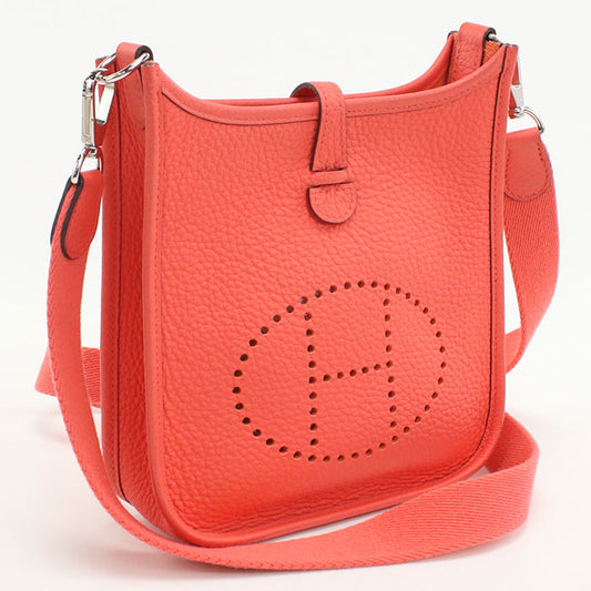 HERMES Evelyn TPM Diagonal Shoulder bag Taurillon Clemence Rose texas Women