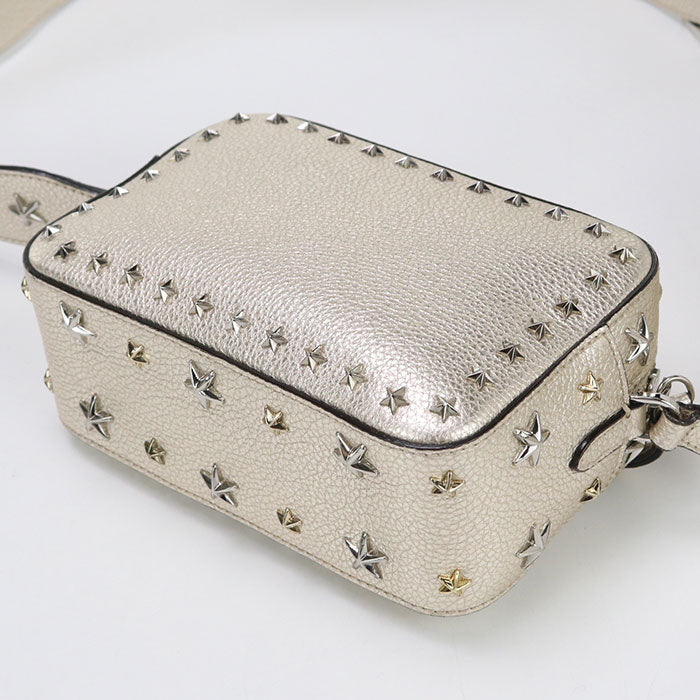 JIMMY CHOO Studs YZLFF6 Diagonal shoulder bag leather Women