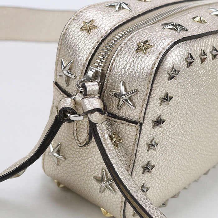 JIMMY CHOO Studs YZLFF6 Diagonal shoulder bag leather Women