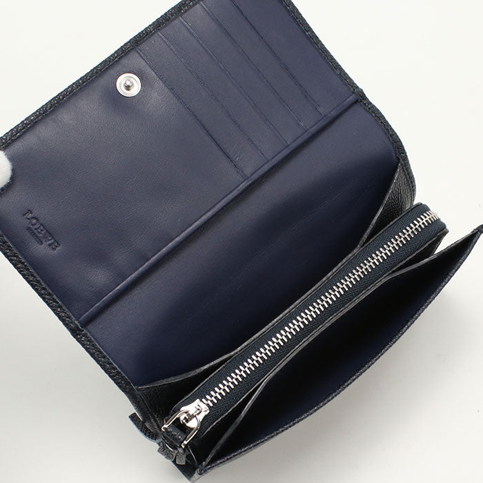 LOEWE anagram 140.72.I62 Bi-fold wallet with coin purse Calfskin Women