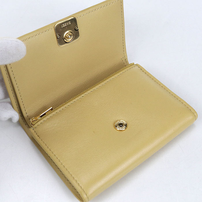 LOEWE vertical wallet small anagram Tri-fold wallet Calfskin Women