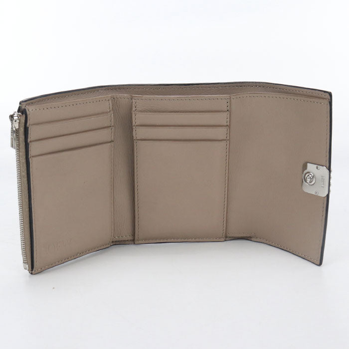 LOEWE Vertical wallet small anagram Tri-fold wallet Calfskin Women