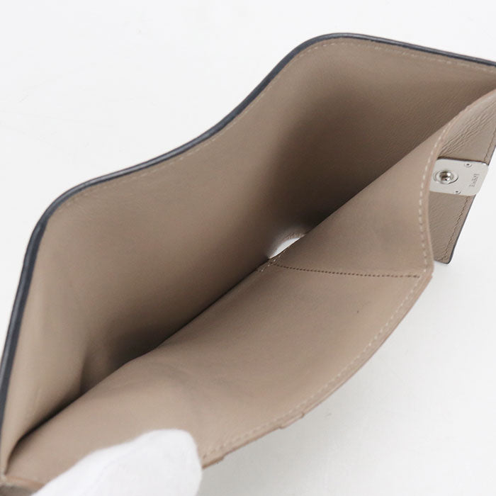 LOEWE Vertical wallet small anagram Tri-fold wallet Calfskin Women