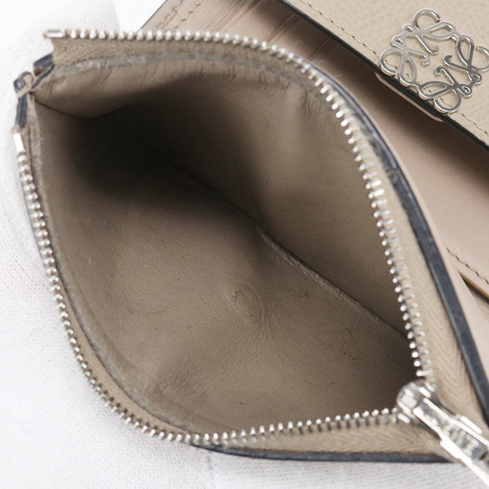 LOEWE Vertical wallet small anagram Tri-fold wallet Calfskin Women