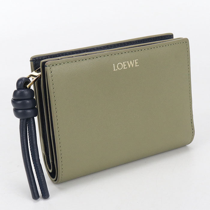 LOEWE Compact wallet knot CEM1NCWX01 Bifold Wallet Calfskin Women