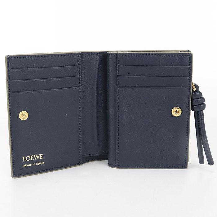 LOEWE Compact wallet knot CEM1NCWX01 Bifold Wallet Calfskin Women
