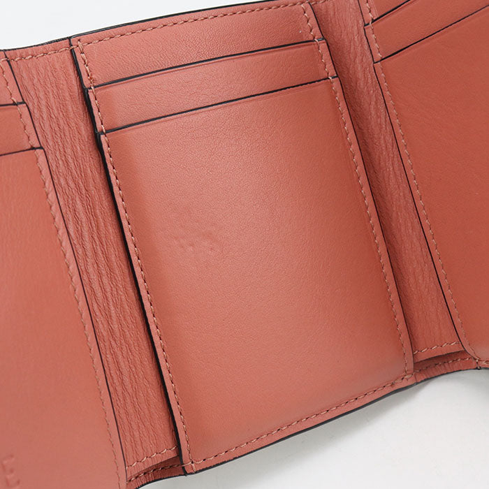 LOEWE Trifold wallet anagram Three fold wallet Calfskin Women's