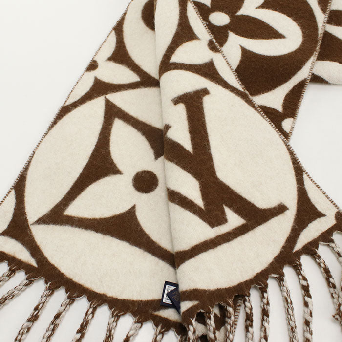 LOUIS VUITTON Scarf / LV medallion Flight mode M79215 Scarf wool IS3233 Women