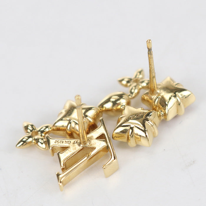 LOUIS VUITTON Dorelle Puss Lurgram Bookle ‚l00786 Pierce metal Women's