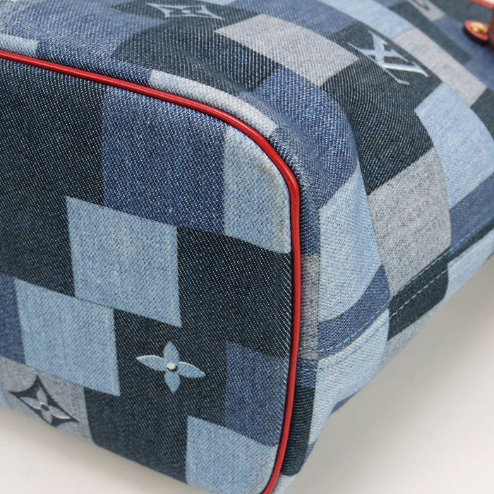 LOUIS VUITTON Neverfull MM Monogram denim M44981 Tote Bag denim/leather Women