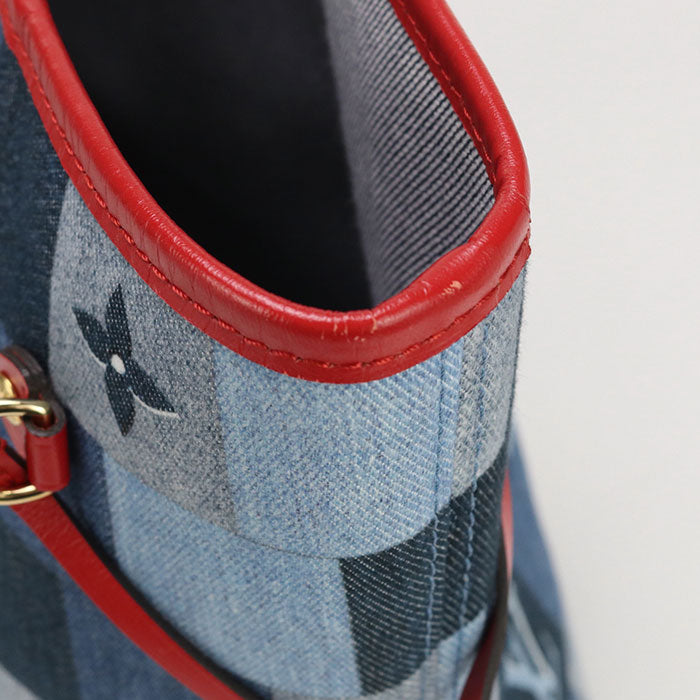 LOUIS VUITTON Neverfull MM Monogram denim M44981 Tote Bag denim/leather Women