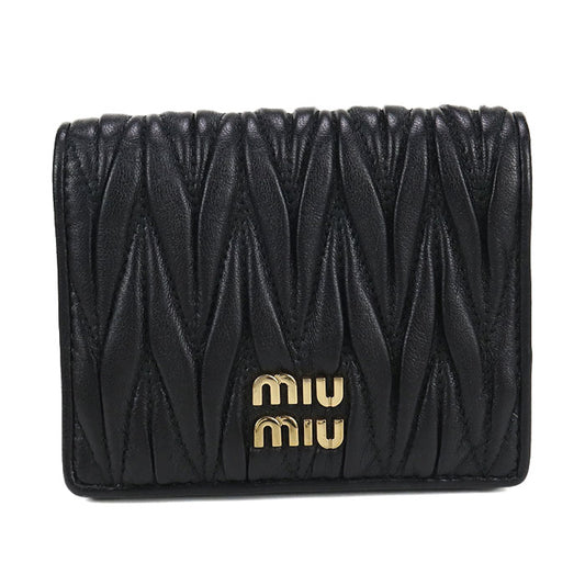 MIUMIU(OUTLET) Materasse 5MV204 AFPP F0002 Bifold Wallet leather Women