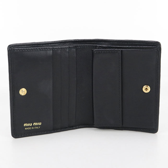 MIUMIU(OUTLET) Materasse 5MV204 AFPP F0002 Bifold Wallet leather Women