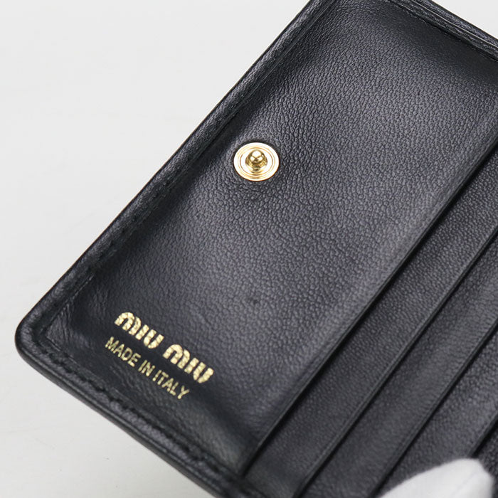 MIUMIU(OUTLET) Materasse 5MV204 AFPP F0002 Bifold Wallet leather Women