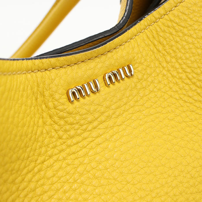 MIUMIU 2WAY Vitello Phoenix 5BE886 Tote Bag leather Women's