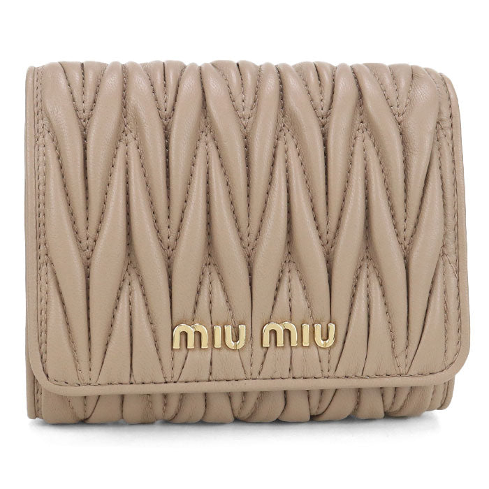 MIUMIU(OUTLET) Materasse 5MH016 Tri-fold wallet/lambskin Women