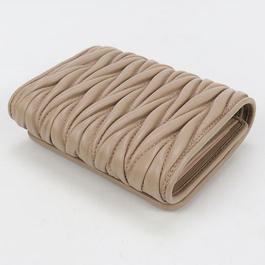 MIUMIU(OUTLET) Materasse 5MH016 Tri-fold wallet/lambskin Women