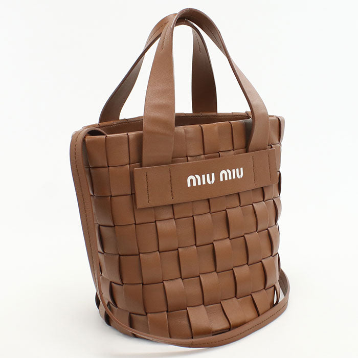 MIUMIU  2WAY Intretti 5BE052 2D8K F0046 Tote bag leather Women