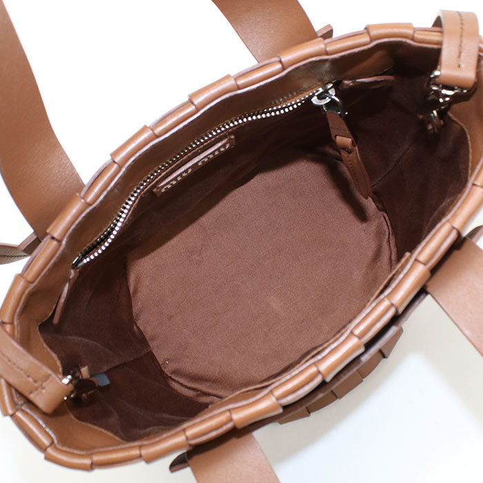 MIUMIU  2WAY Intretti 5BE052 2D8K F0046 Tote bag leather Women