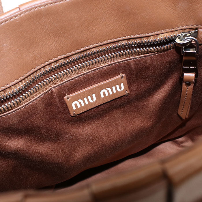 MIUMIU  2WAY Intretti 5BE052 2D8K F0046 Tote bag leather Women