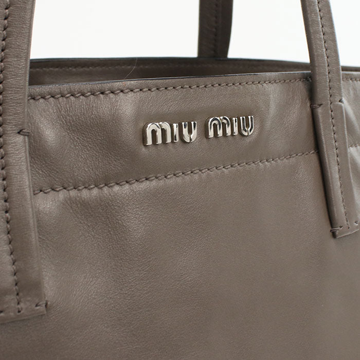 MIUMIU RR1820 Tote Bag leather Women's
