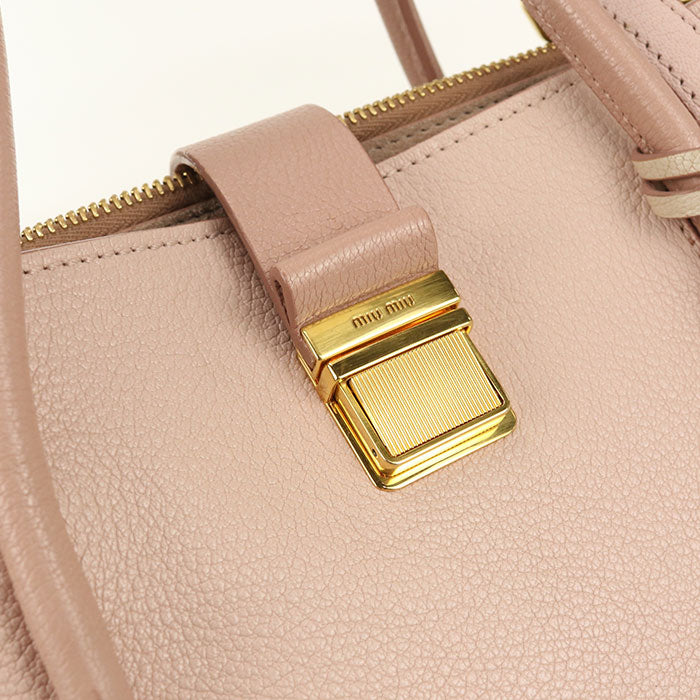 MIUMIU 2WAY Madras 5BA104 F0JW1 2AJB Tote Bag/Goat leather Women's