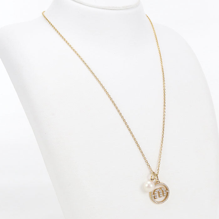 MIUMIU Rhinestone Necklace metal/Rhinestone Women's