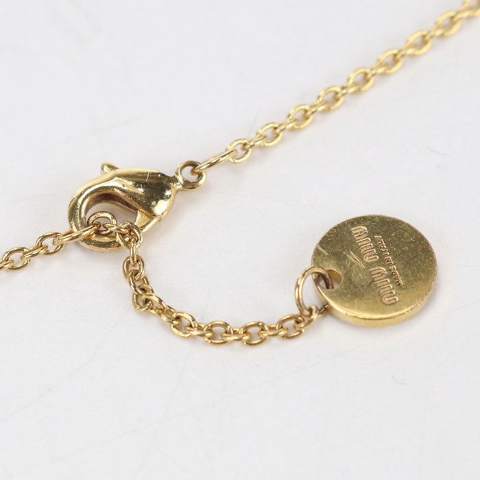 MIUMIU Rhinestone Necklace metal/Rhinestone Women's