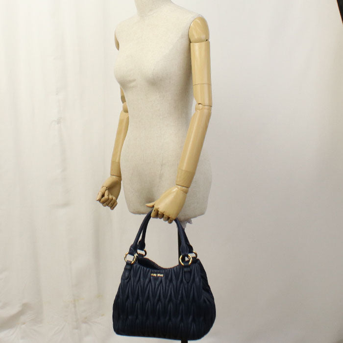 MIUMIU 2WAY Materasse 5BE886 N88 F0016 Tote Bag/Sheep leather Women's