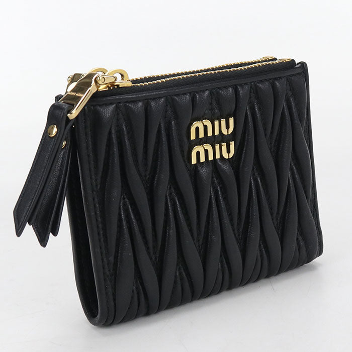 MIUMIU Materasse 5ML024 Bifold Wallet lambskin Women's