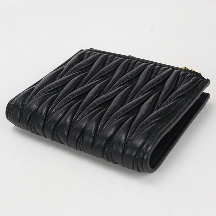 MIUMIU Materasse 5ML024 Bifold Wallet lambskin Women's