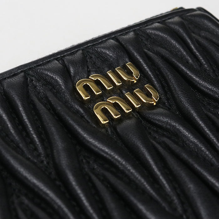 MIUMIU Materasse 5ML024 Bifold Wallet lambskin Women's