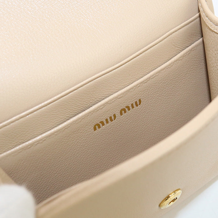 MIUMIU(OUTLET) Leather Card Case Materasse MI94949 name card holder/Leather Card Case Women