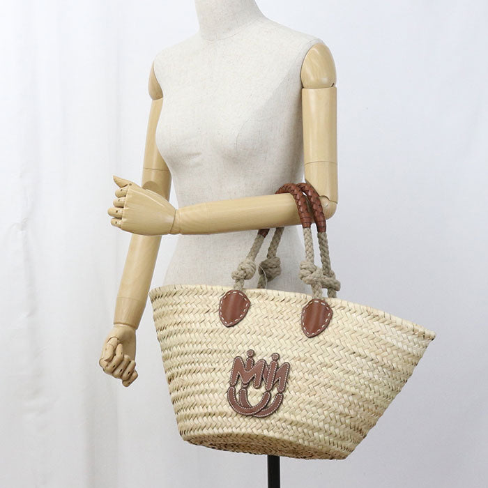 MIUMIU(OUTLET) Straw Bag Tote Bag 5BG206 2DDH F0A5T Basket bag straw/Wicker Women