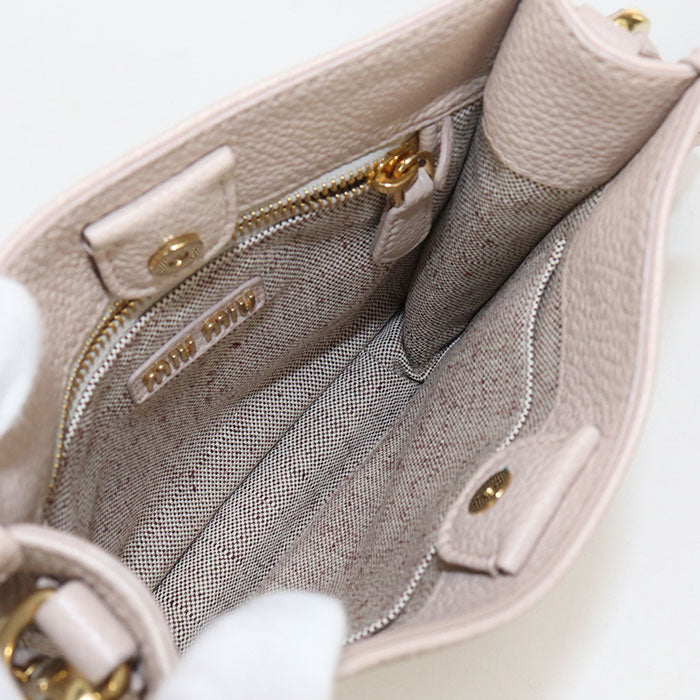 MIUMIU(OUTLET) Vitterodino 5BC137 Diagonal shoulder bag leather Women