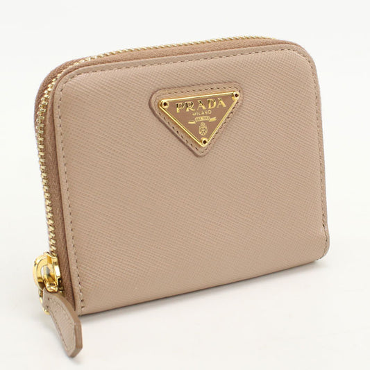 PRADA Coin case saffiano triangle 1ML522 QHH Coin Pocket leather Women